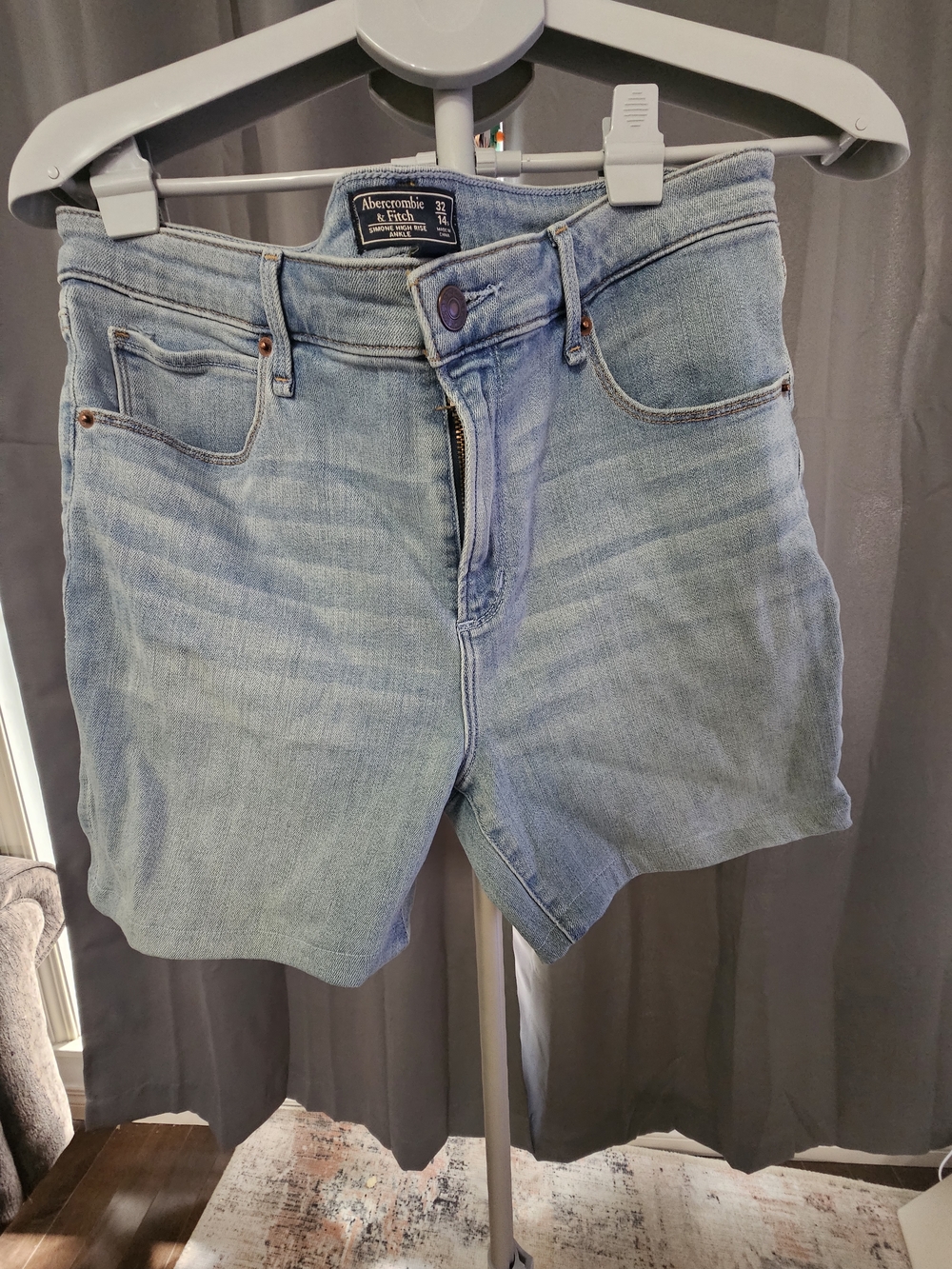 Abercrombie & Fitch Light Wash Denim Shorts